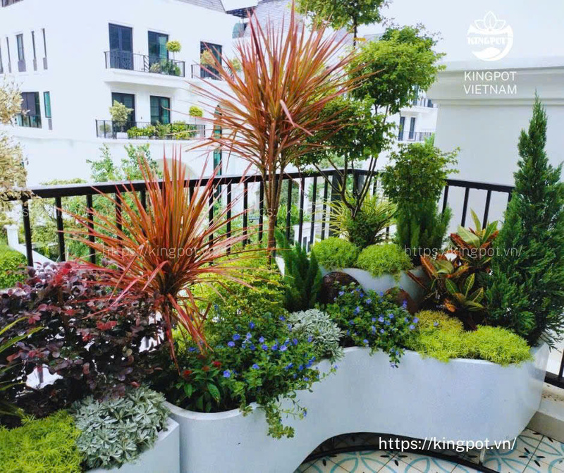 Chậu cong - Chậu Composite Kingpot -  Công Ty Cổ Phần Kingpot Việt Nam